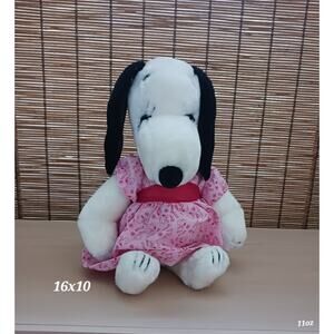 VINTAGE 1968 BELLE SNOOPY'S SISTER 16" PLUSH STUFFED ANIMAL TOY W/DRESS